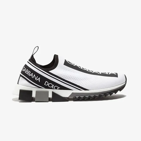 Giày Sneaker Unisex Dolce & Gabbana D&G Branded Sorrento WMNS Màu Trắng Đen Size 37.5
