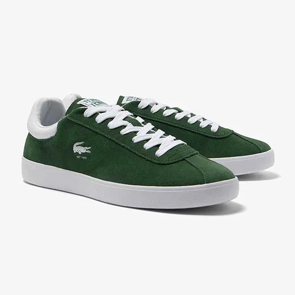 Giày Thể Thao Nam Lacoste Baseshot Màu Xanh Lá Size 39.5
