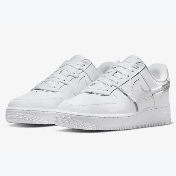 Giày Thể Thao Nike Air Force 1 Low 07 LX Triple White Silver DH4408-101 Màu Trắng Size 38