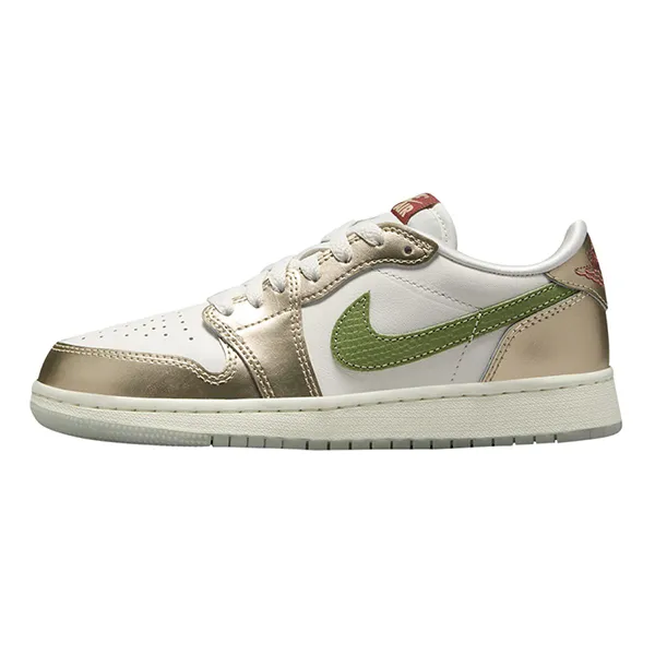 Giày Thể Thao Nike Air Jordan 1 Retro Low OG Year Of The Dragon FQ6593-100 Màu Be- Vàng