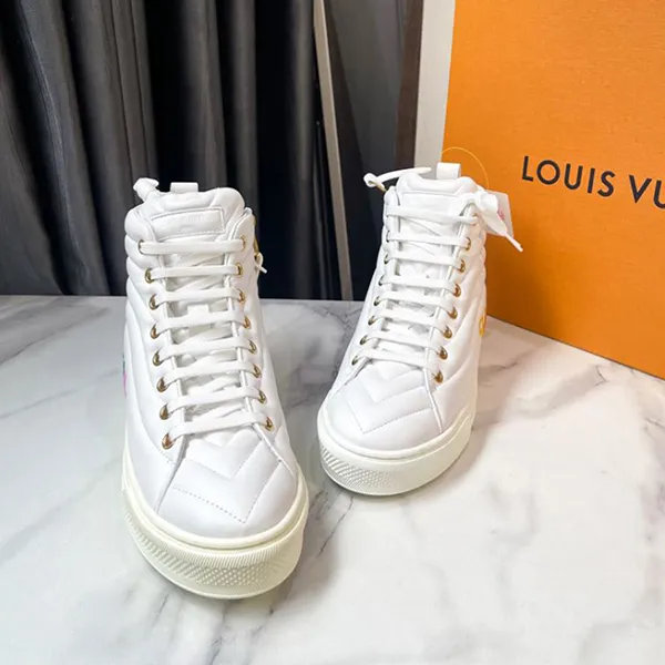 Giày Thể Thao Nữ Louis Vuitton LV Stellar Calfskin High Top Sports Shoes White 1A5C5H Màu Trắng Size 35 - Giày - Vua Hàng Hiệu