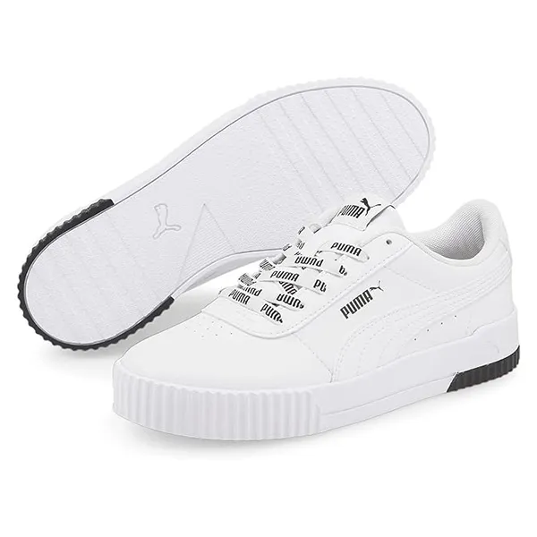 Giày Thể Thao Puma Carina Logomania White Black 383906 01 Màu Trắng Size 38.5