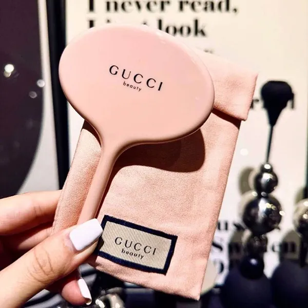 Gương Trang Điểm Nữ Gucci Beauty Mirror With Pouch Pink Màu Hồng - Phụ kiện - Vua Hàng Hiệu