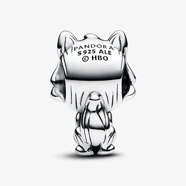 Hạt Vòng Charm Pandora Game of Thrones Ghost Direwolf Charm 792963C01 Màu Bạc