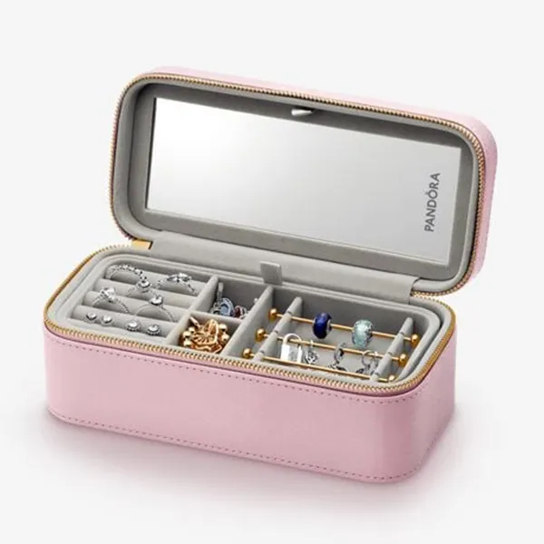 Hộp Đựng Đồ Trang Sức Pandora Pink Small Jewelry Box A008 Màu Hồng - Phụ kiện - Vua Hàng Hiệu