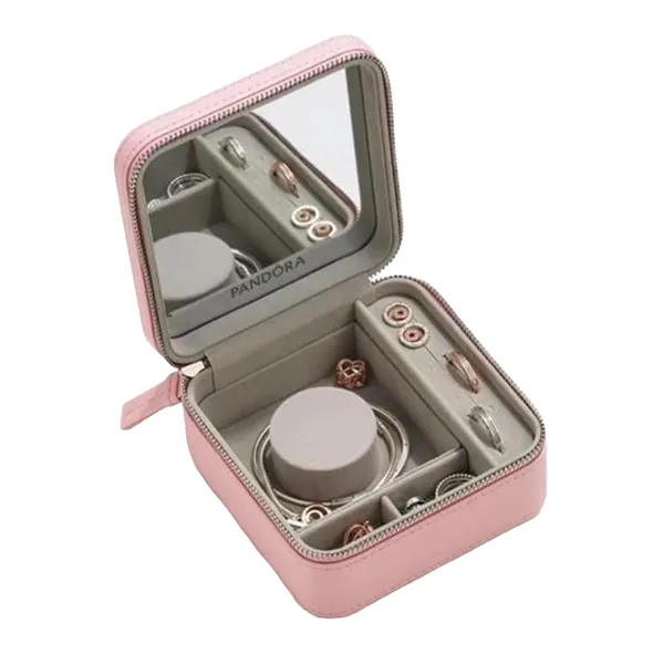 Hộp Đựng Đồ Trang Sức Pandora Pink Square Jewelry Box Màu Hồng