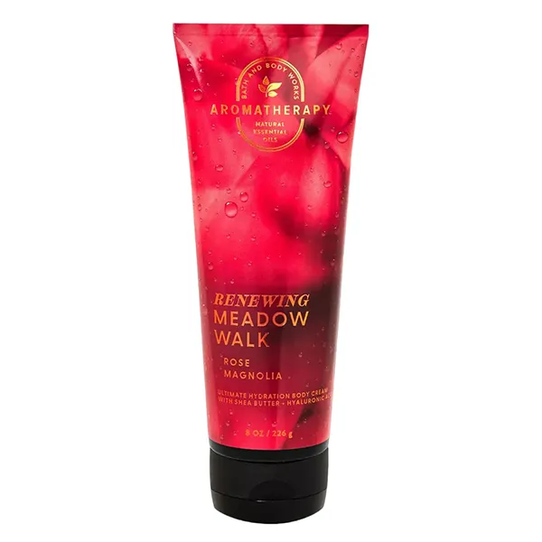 Kem Dưỡng Thể Bath & Body Works Aromatherapy Renewing Meadow Walk Rose Magnolia Body Cream 226g - Mỹ phẩm - Vua Hàng Hiệu
