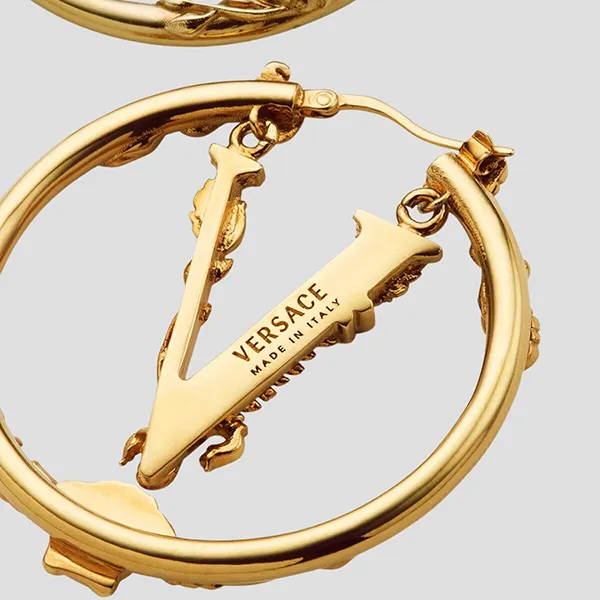 Khuyên Tai Nữ Versace Virtus Hoop In Gold 1001435 1A00620 3J000 Màu Vàng