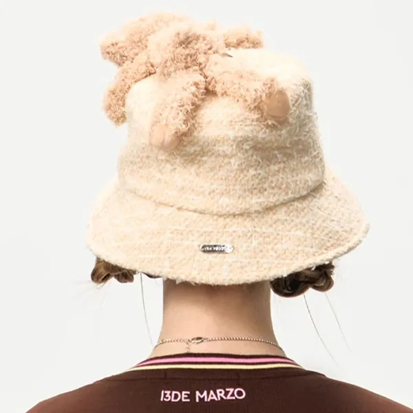 Mũ 13 De Marzo Logo Pendent Bucket Hat Màu Be - Mũ nón - Vua Hàng Hiệu