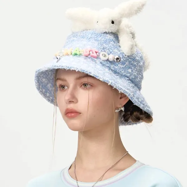 Mũ 13 De Marzo Logo Pendent Bucket Hat Wathet Blue Màu Xanh Da Trời
