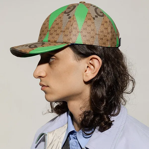 Mũ Gucci GG Supreme Baseball Hat 727478-4HAYC-9769 Màu Nâu/Xanh Size S