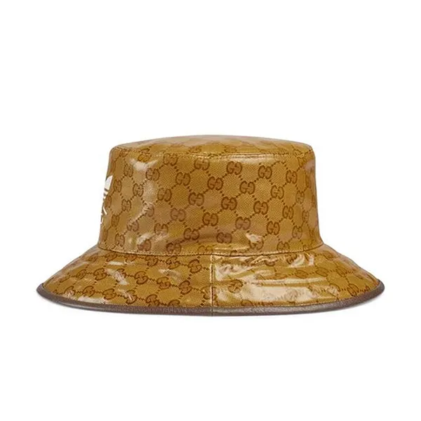 Mũ Gucci x Adidas Bucket Hat Beige Brown 696484-4HAP2-7164 Màu Nâu Size M