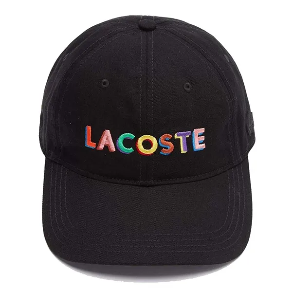 Mũ Lacoste Live Embroidered Lettering Cotton Cap RK6823-52 Màu Đen - Mũ nón - Vua Hàng Hiệu