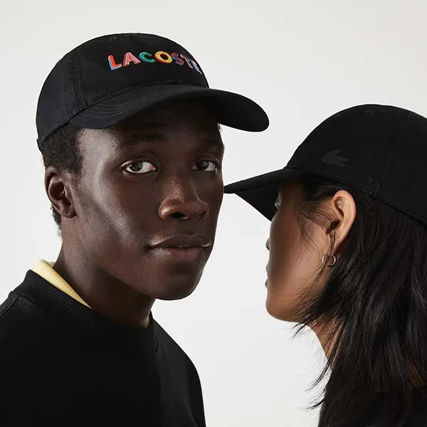 Mũ Lacoste Live Embroidered Lettering Cotton Cap RK6823-52 Màu Đen - Mũ nón - Vua Hàng Hiệu