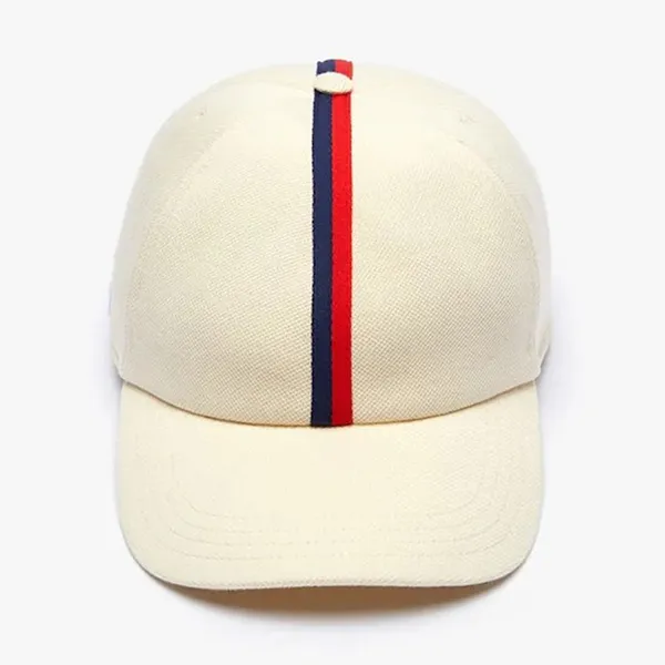Mũ Lacoste Men’s Tricolor Band Cotton Piqué Cap RK9394.056 Màu Kem