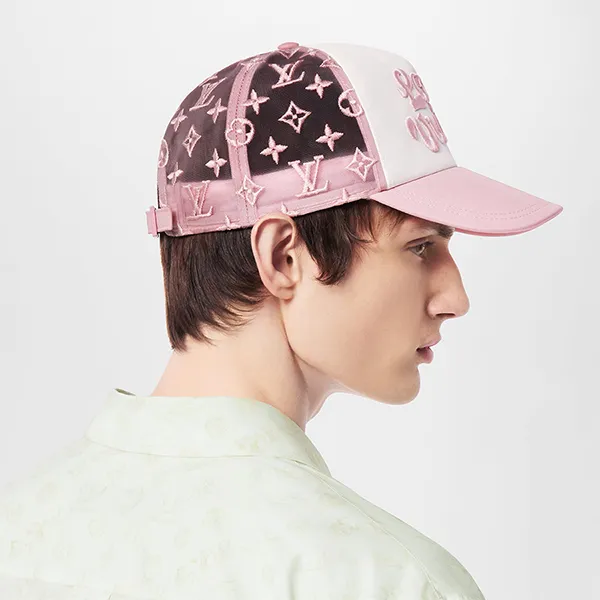 Mũ Louis Vuitton LV Mesh Signature Cap M7463M Màu Hồng Nhạt Size M - Mũ nón - Vua Hàng Hiệu