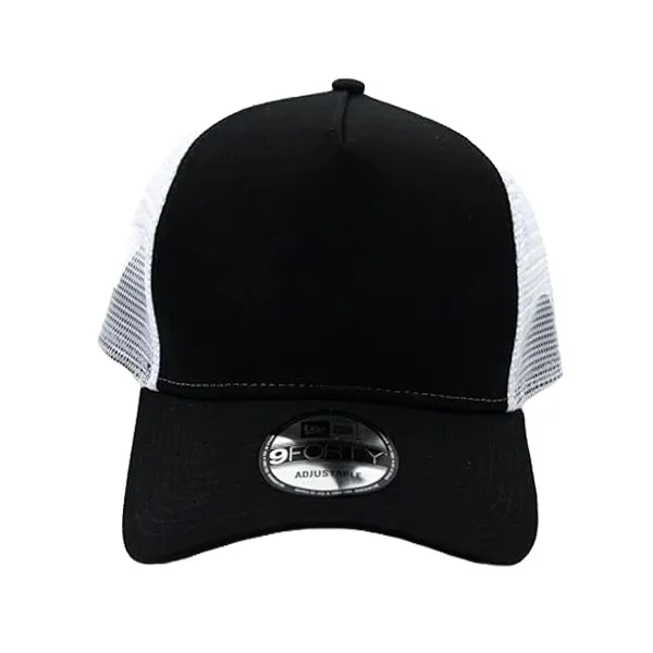 Mũ New Era 9Forty Plain Mesh Trucker Snapback Cap Màu Đen Trắng - Mũ nón - Vua Hàng Hiệu