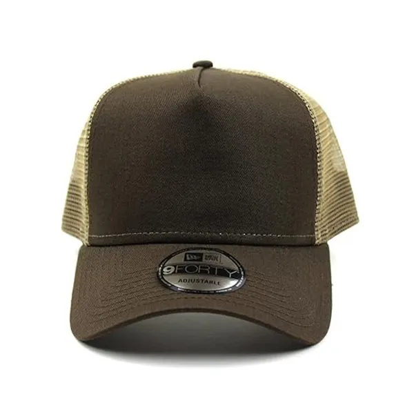 Mũ New Era 9Forty Plain Mesh Trucker Snapback Cap Màu Nâu Khaki