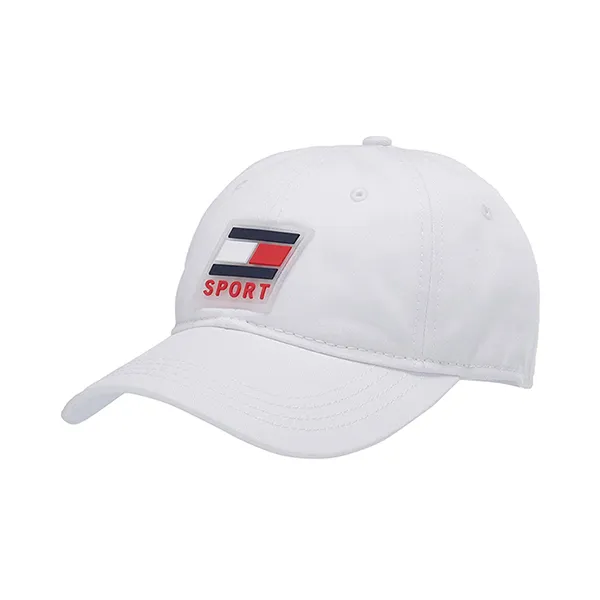 Mũ Tommy Hilfiger Rubber Logo Branding Hat Sports Baseball Cap 6950890 Màu Trắng - Mũ nón - Vua Hàng Hiệu