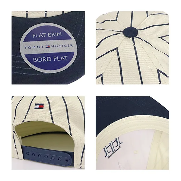 Mũ Tommy Hilfiger Signature Flat Brim Baseball Cap Màu Kem - Mũ nón - Vua Hàng Hiệu