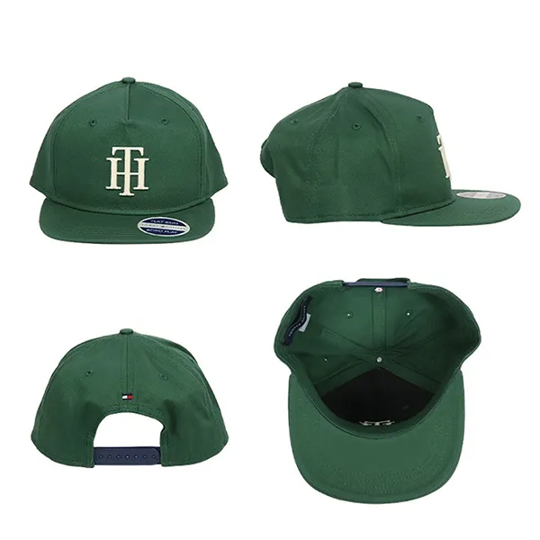 Mũ Tommy Hilfiger Signature Flat Brim Baseball Cap Màu Xanh Green - Mũ nón - Vua Hàng Hiệu