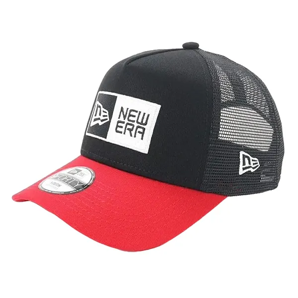 Mũ Trẻ Em New Era 9Forty Box Logo 23J Kids Mesh Cap Màu Đen Phối Đỏ