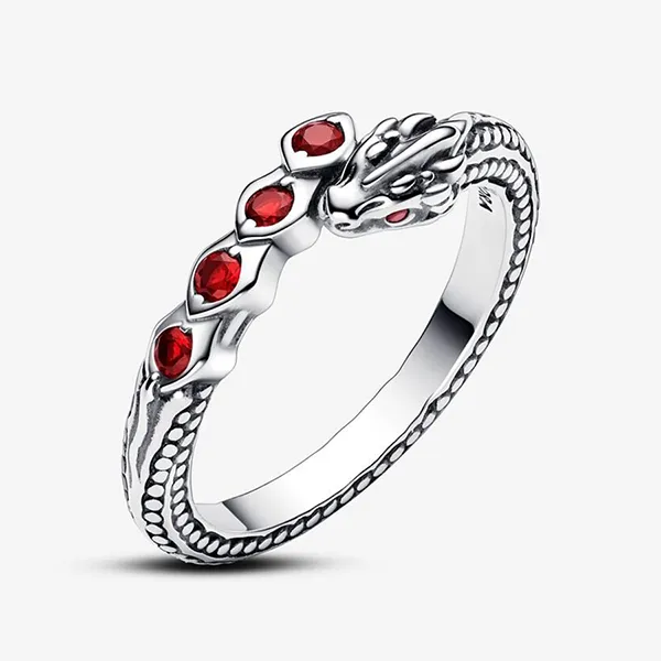 Nhẫn Nữ Pandora Game of Thrones Dragon Sparkling Ring 192968C01 Màu Bạc Size 48 - Trang sức - Vua Hàng Hiệu