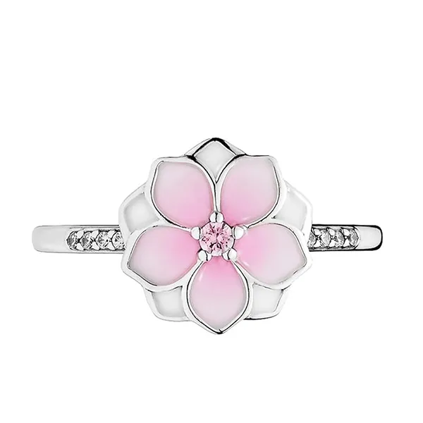 Nhẫn Nữ Pandora Magnolia Bloom Ring 191026PCZ Màu Bạc/Hồng Size 48