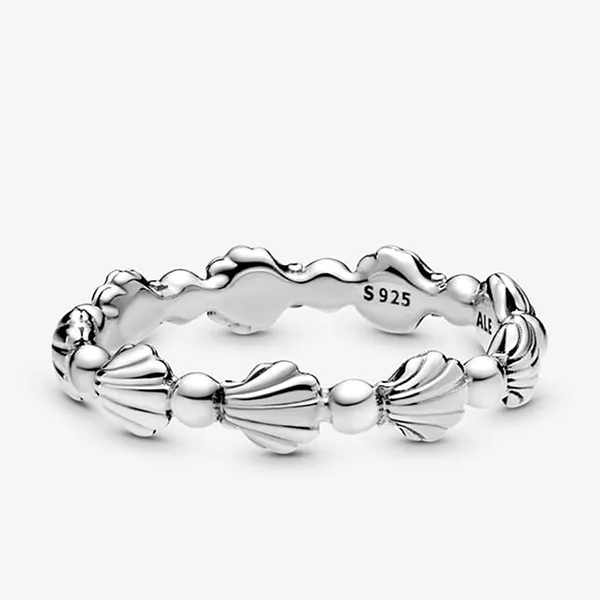 Nhẫn Nữ Pandora Beaded Seashell Band Ring 198943C00 Màu Bạc Size 52