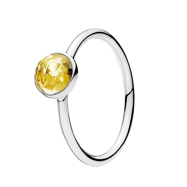 Nhẫn Nữ Pandora November Droplet Ring 191012CI Màu Bạc/Vàng Size 52