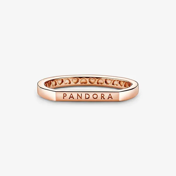 Nhẫn Nữ Pandora Rose 189048C00 Logo Bar Màu Vàng Hồng Size 52