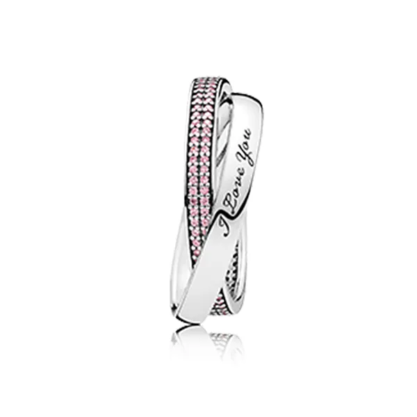 Nhẫn Nữ Pandora Sweet Promise Ring Pink CZ 196546PCZ Màu Bạc Hồng Size 52