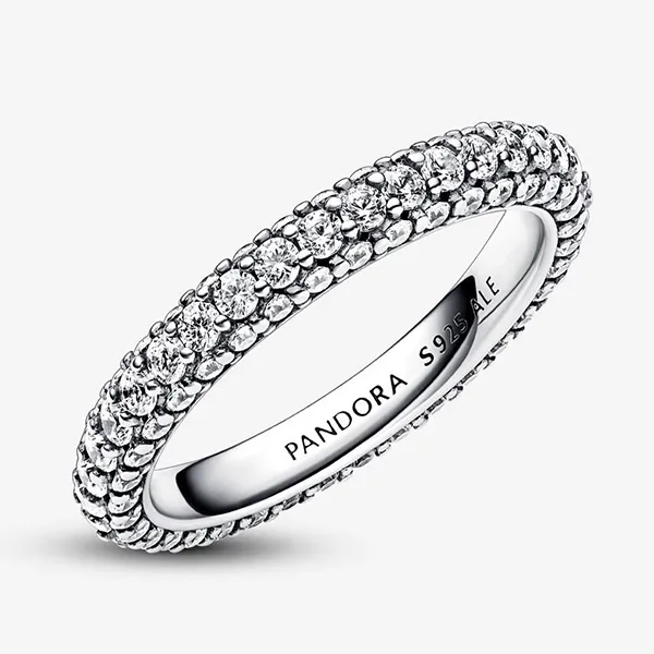 Nhẫn Nữ Pandora Timeless Pavé Single-row Ring 192627C01 Màu Bạc Size 52