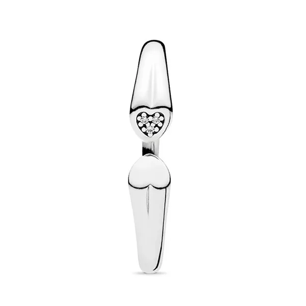 Nhẫn Nữ Pandora Two Hearts Open Ring 196572CZ Màu Bạc Size 52 - Trang sức - Vua Hàng Hiệu