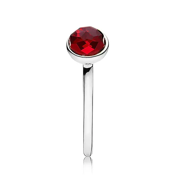 Nhẫn Pandora July Droplet 191012SRU Màu Bạc/Đỏ Size 54