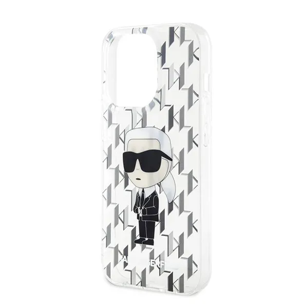 Ốp Điên Thoại Karl Lagerfeld IML Ikonik Monogram Hard Case For Iphone 15 Pro Max Trong Suốt - Phụ Kiện Công Nghệ - Vua Hàng Hiệu
