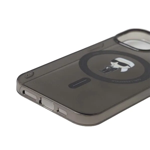 Ốp Điện Thoại Karl Lagerfeld iPhone 15 Phone Case Magsafe Ikonik Black Màu Đen - 4