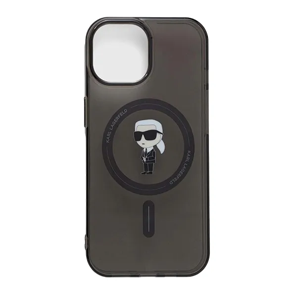 Ốp Điện Thoại Karl Lagerfeld iPhone 15 Phone Case Magsafe Ikonik Black Màu Đen - 3