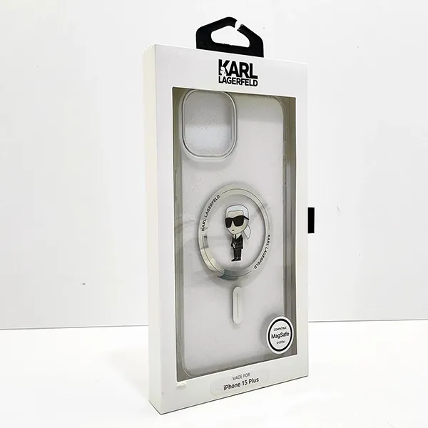 Ốp Điện Thoại Karl Lagerfeld iPhone 15 Plus Etui Phone Case Ikonik Magsafe Màu Trắng - Phụ Kiện Công Nghệ - Vua Hàng Hiệu