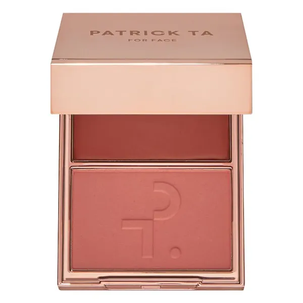 Phấn Má Hồng Patrick Ta 2in1 Double-Take Cream And Power Blush Duo Màu She's Blushing - Trang điểm - Vua Hàng Hiệu