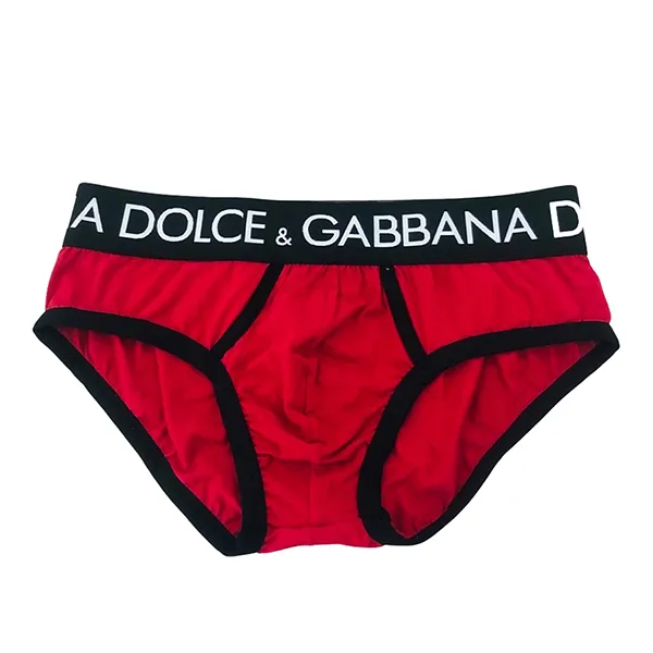 Quần Lót Nam Dolce & Gabbana D&G M3D66J FUGHH Màu Đen Đỏ Size 3 - 2