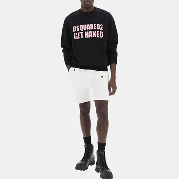 Quần Short Nam Dsquared2 Sexy Cargo Chino S74MU0780S39021100W Màu Trắng Size 46 - Thời trang - Vua Hàng Hiệu