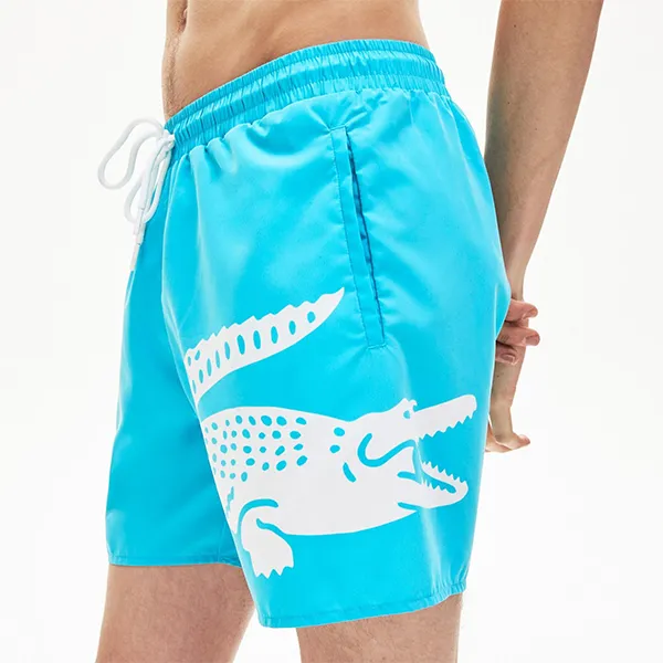 Quần Short Nam Lacoste Big Logo Crocodilo Azul Màu Xanh Dương Size S - Thời trang - Vua Hàng Hiệu