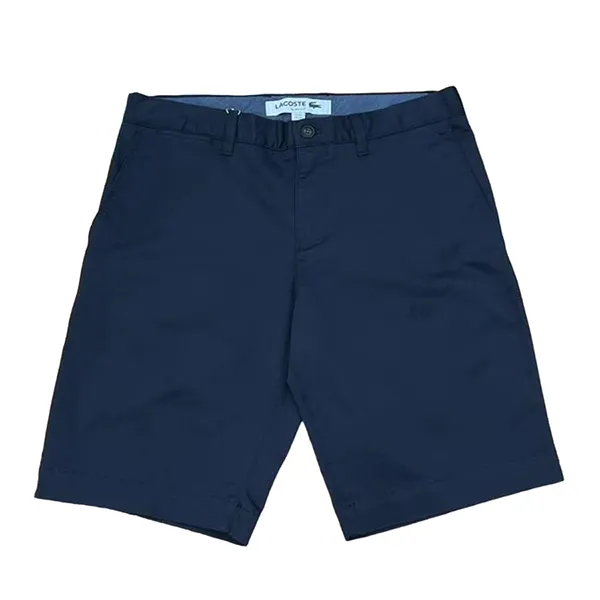 Quần Short Nam Lacoste Kaki Slim Màu Xanh Navy Size 30