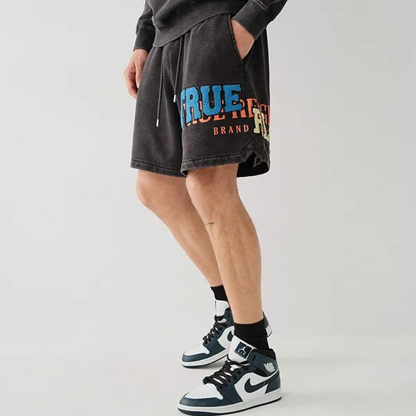 Quần Short Nam True Religion Vintage Sweat 106856 - TC01 Màu Đen Size S