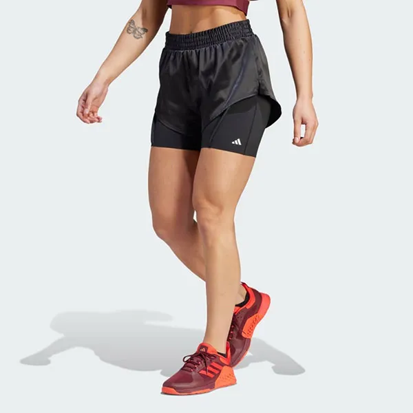 Quần Short Tập Luyện Nữ Adidas Power 2in1 Sh IL9449 Màu Đen Size 2XS
