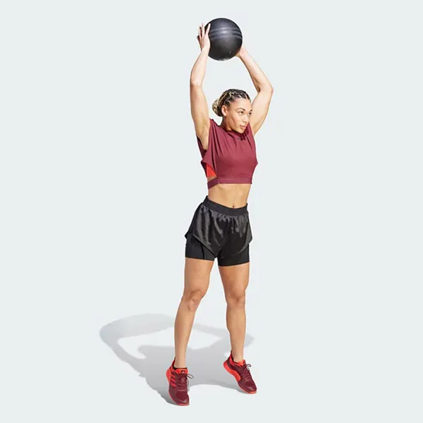 Quần Short Tập Luyện Nữ Adidas Power 2in1 Sh IL9449 Màu Đen Size 2XS
