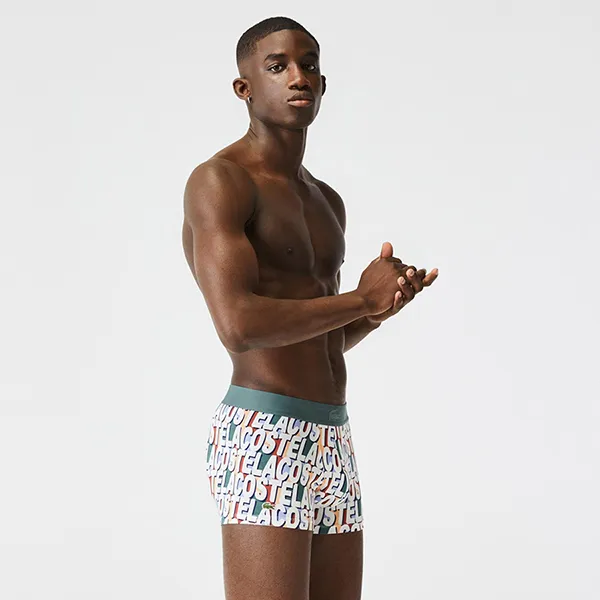 Set 3 Quần Lót Nam Lacoste Men's Crocodile Tone On Tone Stretch Cotton Trunk 3-Pack 5H9997.2S2 Phối Màu Size M