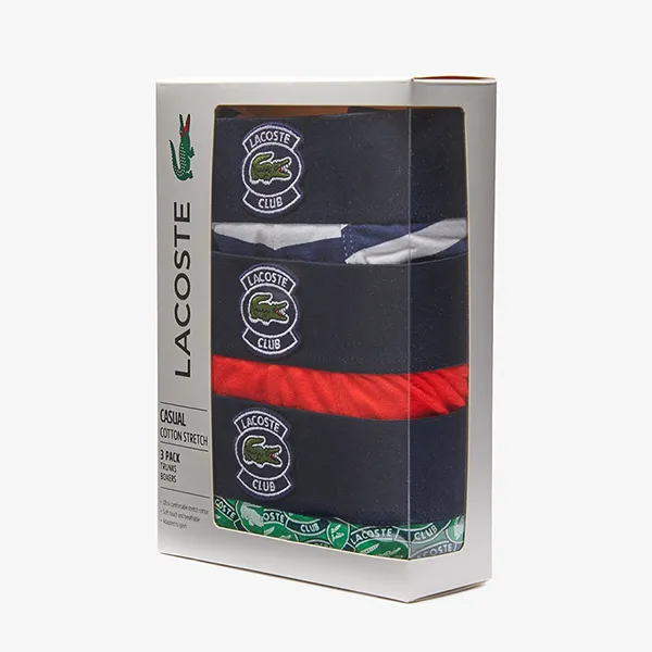 Set 3 Quần Lót Nam Lacoste Men's Father's Day Stretch Cotton Trunk 3-Pack 5H9999-00 Phối Màu Size S - Thời trang - Vua Hàng Hiệu