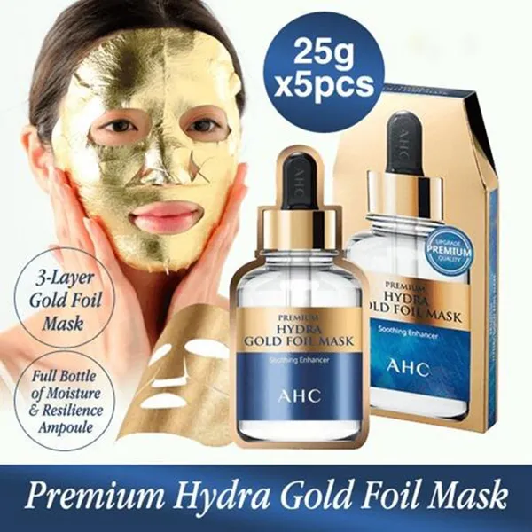 Set 5 Mặt Nạ Vàng AHC Premium Hydra Gold Foil Mask 24K Trẻ Hóa Da - Mặt nạ - Vua Hàng Hiệu